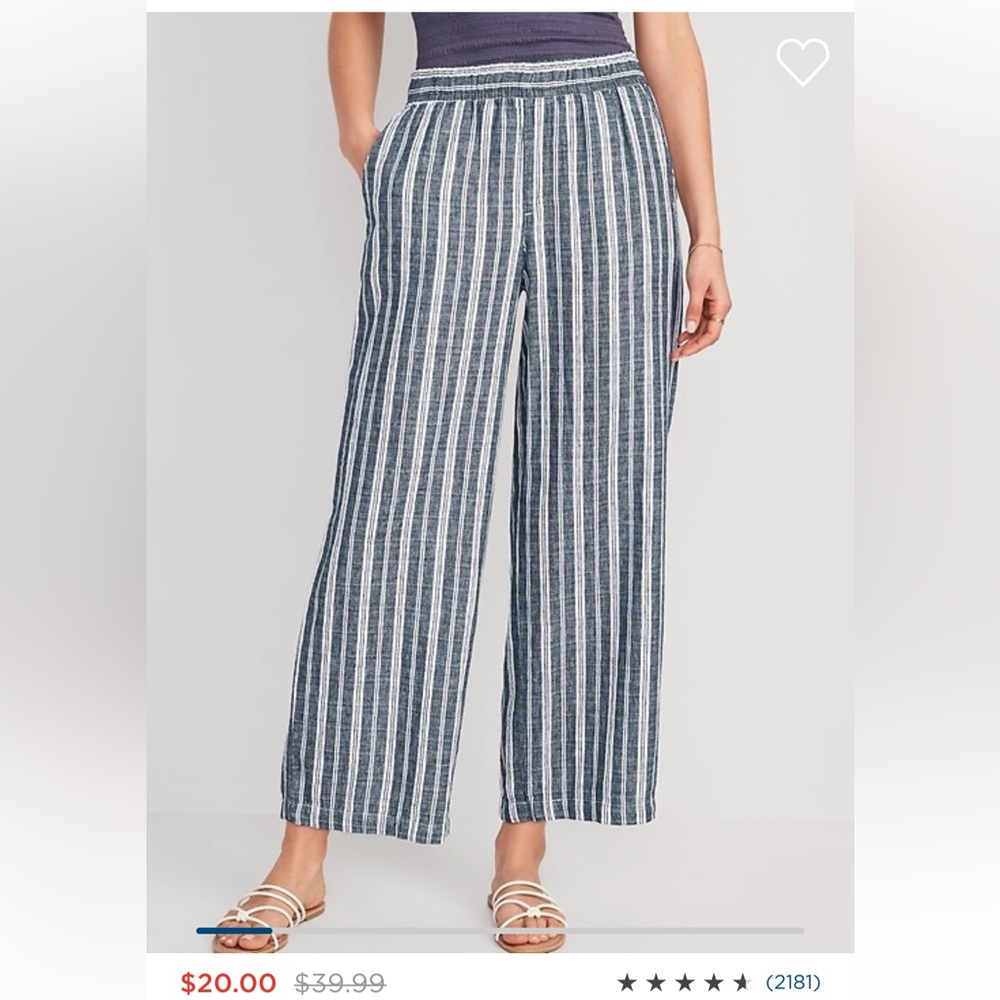 Old Navy wide leg linen pants